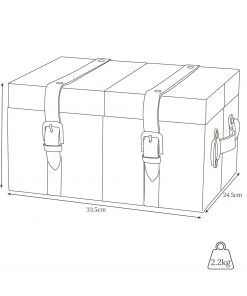 Life Of Riley Leather Keepsake Trunk For Couple