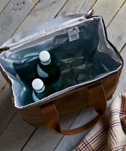 Life Of Riley Waxed Canvas Cool Bag - Insulated For Hot Food Too.