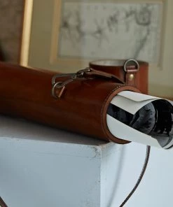 Life Of Riley Leather Cylinder Map Document Case Storage