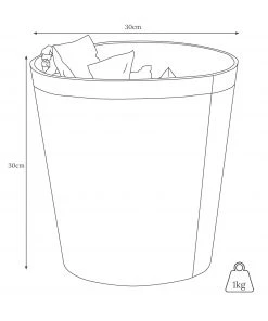 Life Of Riley Home Office Leather Waste Paper Bin