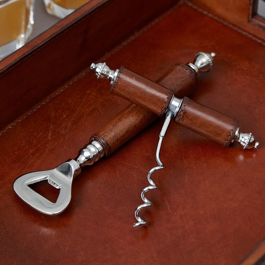 Life Of Riley Leather Handled Bottle Opener And Corkscrew 5 Life Of Riley Leather Handled Bottle Opener And Corkscrew