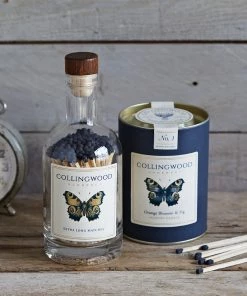 Life Of Riley Candles Scented Candle Gift Set. Orange Blossom & Fig Candle And Long Matches