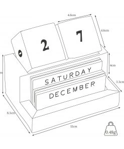 Life Of Riley Leather Perpetual Block Calendar. Display A Special Date When Gifted Third Anniversary