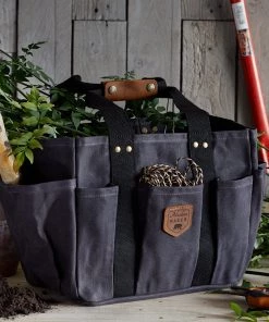 Life Of Riley Father's Day Charcoal Waxed Canvas Gardening Bag