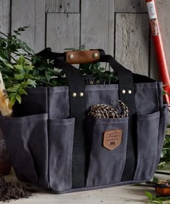 Life Of Riley Father's Day Charcoal Waxed Canvas Gardening Bag
