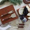 Life Of Riley For Couple Leather Cheese Knife And Board Set