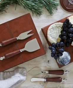 Life Of Riley For Couple Leather Cheese Knife And Board Set