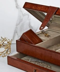 Life Of Riley Leather Jewellery Box Gifts