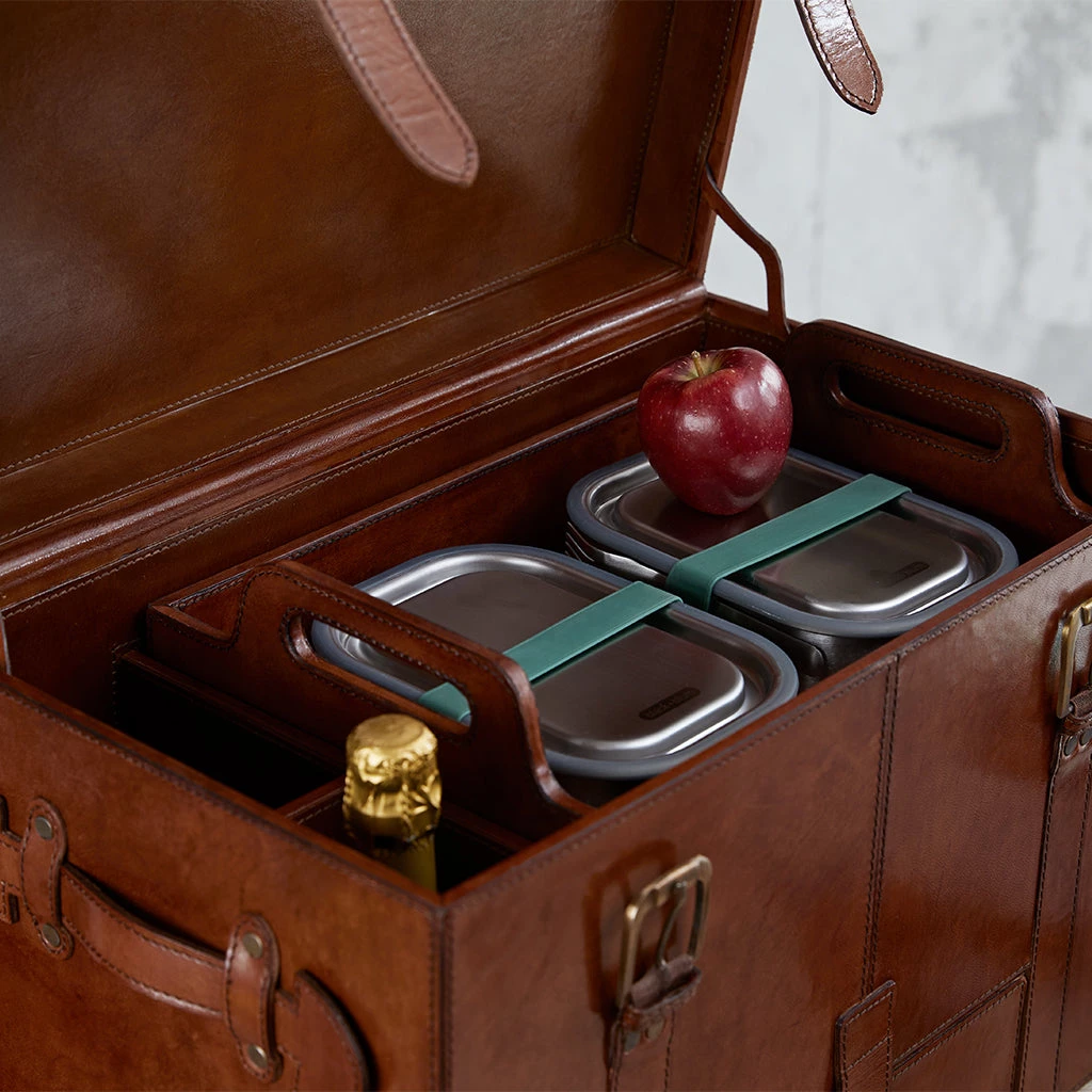 Life Of Riley Jubilee Collection Leather Picnic Trunk 5 Life Of Riley Jubilee Collection Leather Picnic Trunk