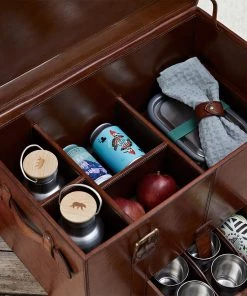 Life Of Riley Jubilee Collection Leather Picnic Trunk 12 Life Of Riley Jubilee Collection Leather Picnic Trunk