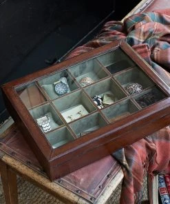 Life Of Riley Storage Leather Collectors Display Box