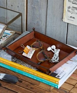 Life Of Riley Leather Coin Tray - Personalise The Centre