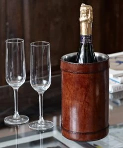 Life Of Riley Jubilee Collection Leather Wine Cooler