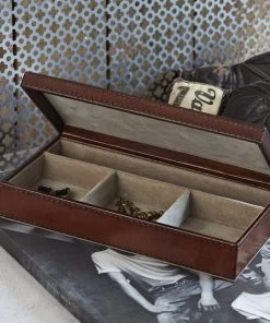 Life Of Riley Leather Cufflink Box For Him