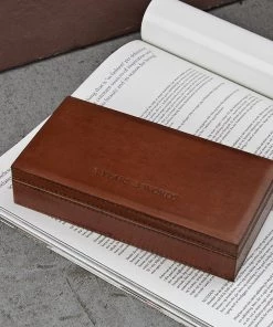 Life Of Riley Leather Cufflink Box For Him