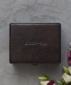 Life Of Riley Leather Watch Box With Chrome Clasp