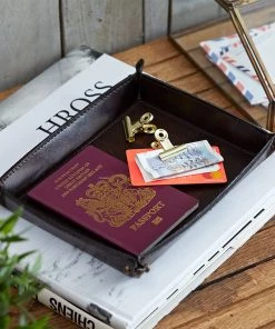 Life Of Riley Leather Coin Tray - Personalise The Centre