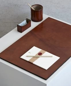Life Of Riley Leather Large Desk Set