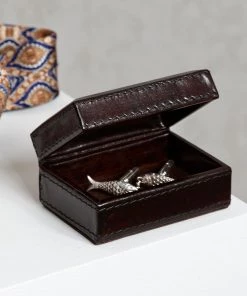 Life Of Riley Father's Day Leather Mini Cufflink Box