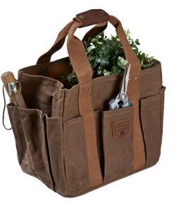 Life Of Riley Brown Waxed Canvas Gardening Bag Waxed Canvas Gifts