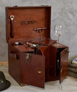 Life Of Riley Gifts Leather Drinks Case