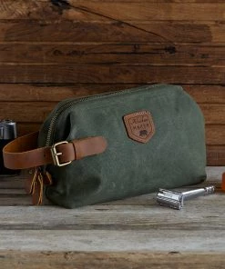 Life Of Riley For Him Waxed Canvas Toiletry Bag
