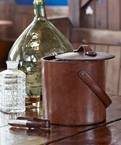 Life Of Riley Leather Ice Bucket