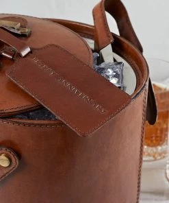 Life Of Riley Leather Ice Bucket