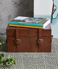 Life Of Riley Leather Keepsake Trunk For Couple
