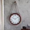 Life Of Riley Decor Leather Rimmed Wall Clock