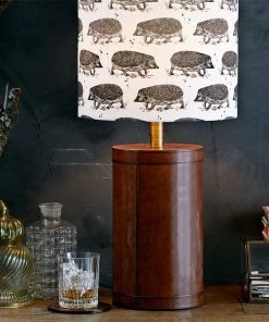 Life Of Riley Leather Lamp Base