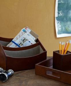 Life Of Riley Leather Hall Desk Set Gift Sets