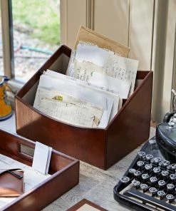 Life Of Riley Leather Letter Rack Home Office