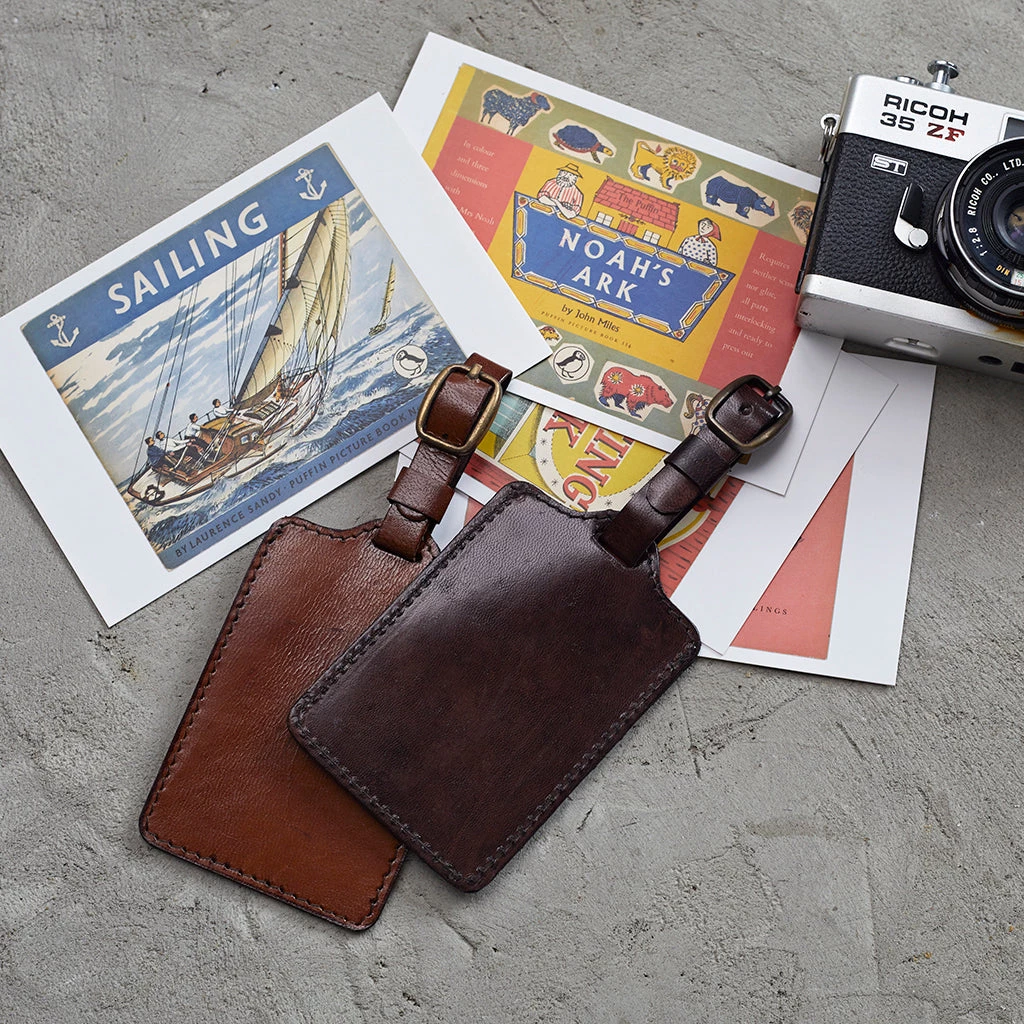 Life Of Riley For Couple Leather Luggage Tag