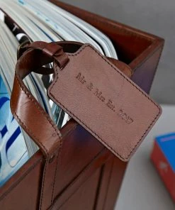 Life Of Riley Leather Magazine Basket