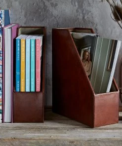 Life Of Riley Leather Magazine File Home Office