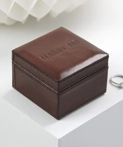 Life Of Riley For Her Leather Ring Box. For One Or Two Rings