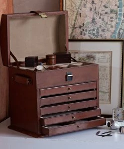 Life Of Riley Leather Men's Jewellery Organiser For Him