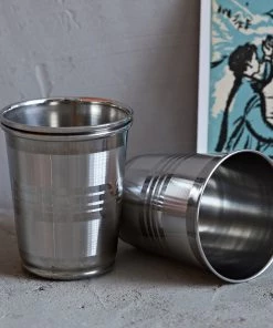 Life Of Riley Metal Cups. Set Of Eight Drinks Cases