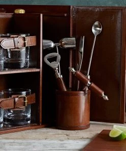 Life Of Riley Drinks Cases Leather Mixology Box