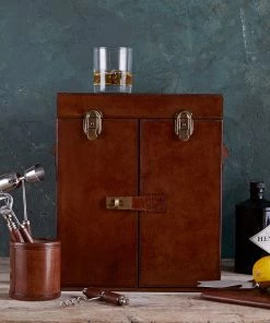 Life Of Riley Drinks Cases Leather Mixology Box