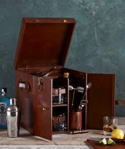 Life Of Riley Drinks Cases Leather Mixology Box