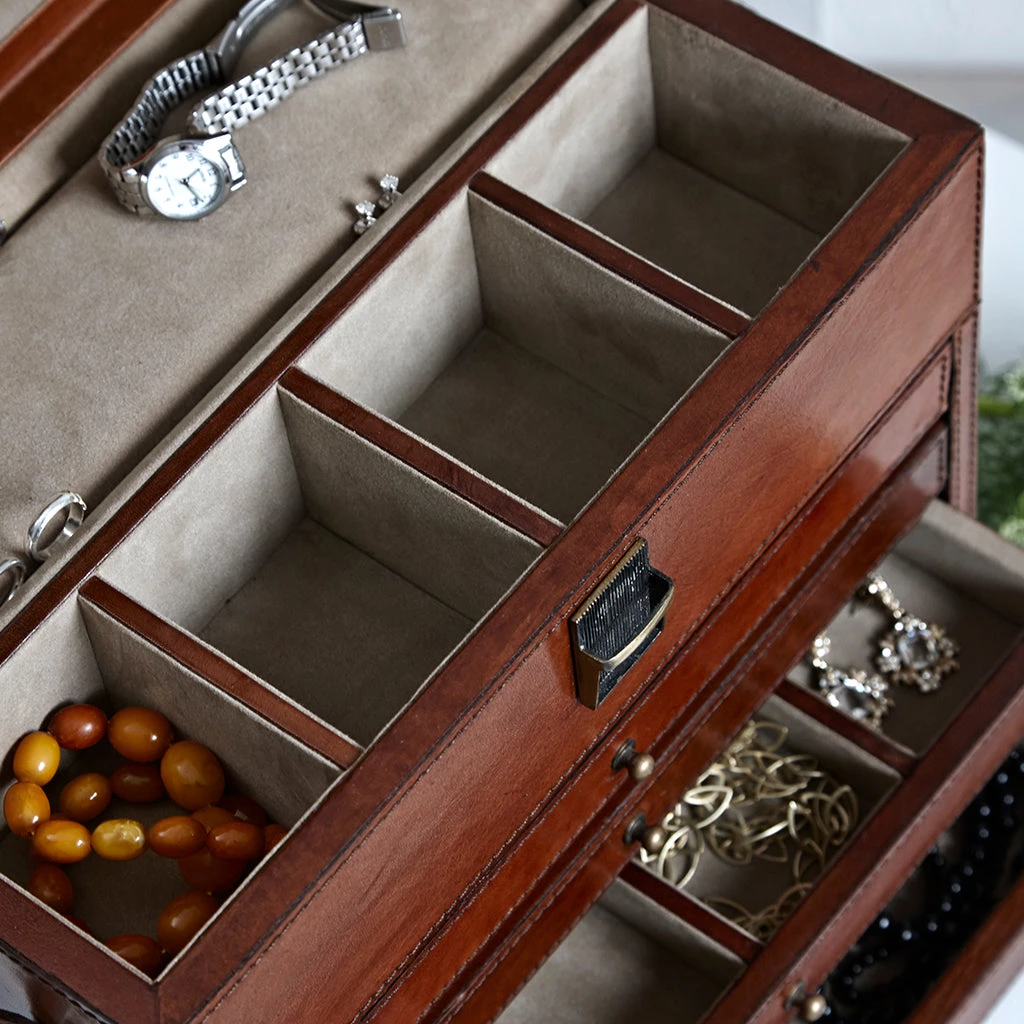 Life Of Riley Leather Jewellery Organiser For Her 6 Life Of Riley Leather Jewellery Organiser For Her