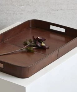 Life Of Riley Leather Oblong Tray Large Bar Ware