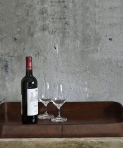 Life Of Riley Leather Oblong Tray Large Bar Ware