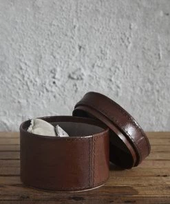 Life Of Riley Leather Single Watch Gift Box. Round Watch & Cufflink Boxes