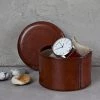 Life Of Riley Leather Single Watch Gift Box. Round Watch & Cufflink Boxes