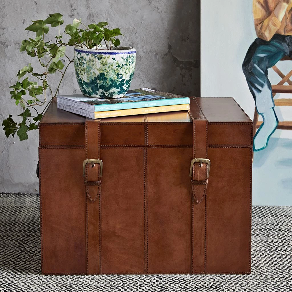 Life Of Riley Leather Cabin Trunk 3 Life Of Riley Leather Cabin Trunk