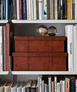 Life Of Riley New Arrivals Leather Shoe Storage Box - Two Sizes