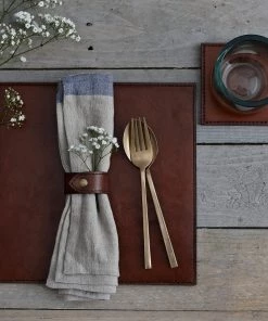 Life Of Riley Leather Place Mat Coasters